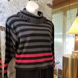 Claus Sport Fringe & Spripe sweater 100% Cotton M